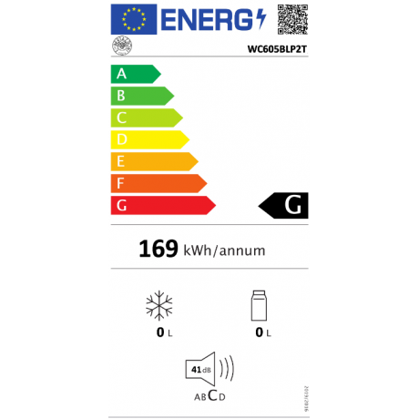 BERTAZZONI WC605BRX2TPMH Εντοιχιζόμενος Συντηρητής Κρασιών 80 Φιαλών 61cm